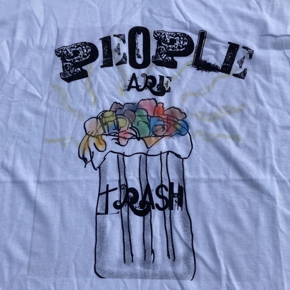People Are Trash DM Sarcastic T Shirt Size XL White - Picture 2 of 6